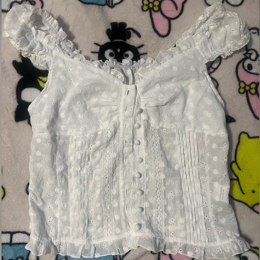 Delicate Off the Shoulder V Neck Top